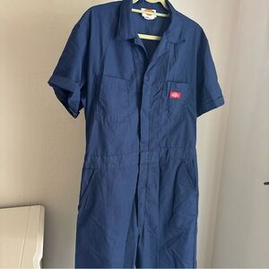Dickie’s Short Sleeve Coveralls Mechanic Jumpsuit Navy Blue, 44 Tall